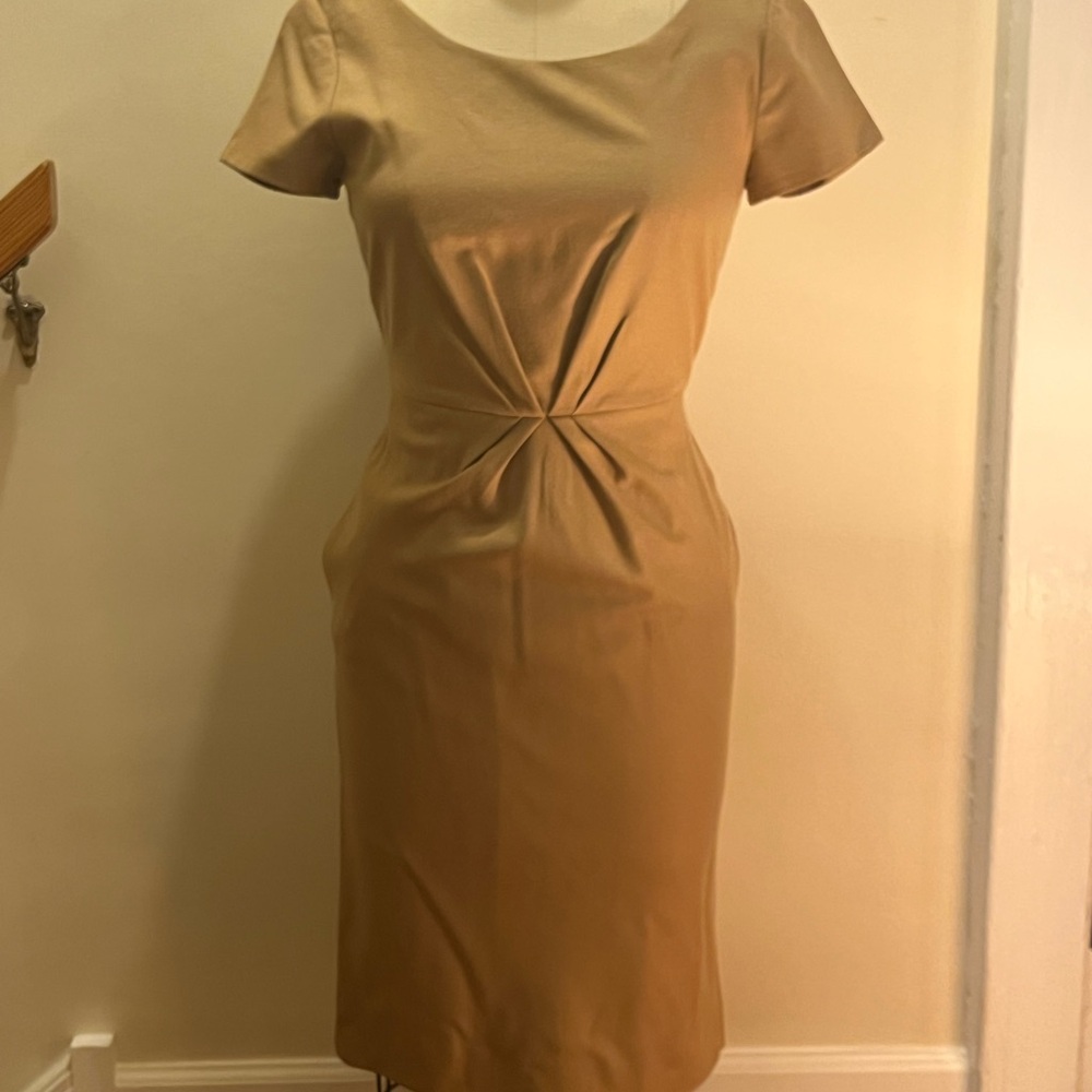 J. Crew Classic Tan Midi Dress